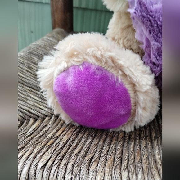 Goffa Teddy Bear with Purple Heart 12" Kelly Toy Sitting Valentine Plush Stuffie - Picture 11 of 16